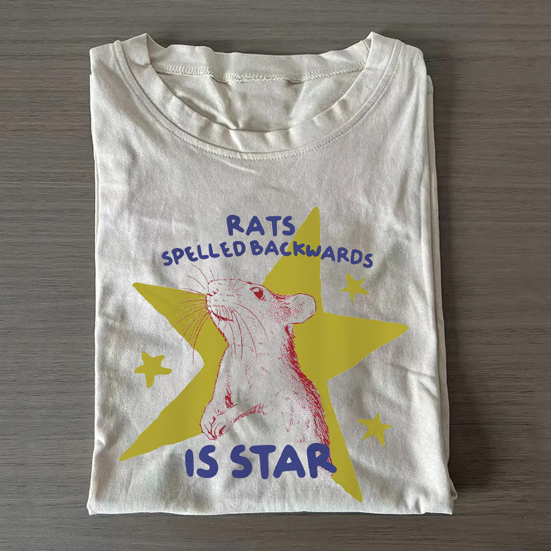 Rats Spelled Backwards is Star Silly Rat T-Shirt