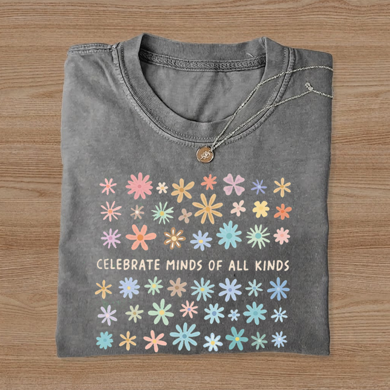 Celebrate Minds of All Kinds Autism Teacher Neurodiversity  T-Shirt