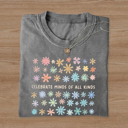 Celebrate Minds of All Kinds Autism Teacher Neurodiversity  T-Shirt