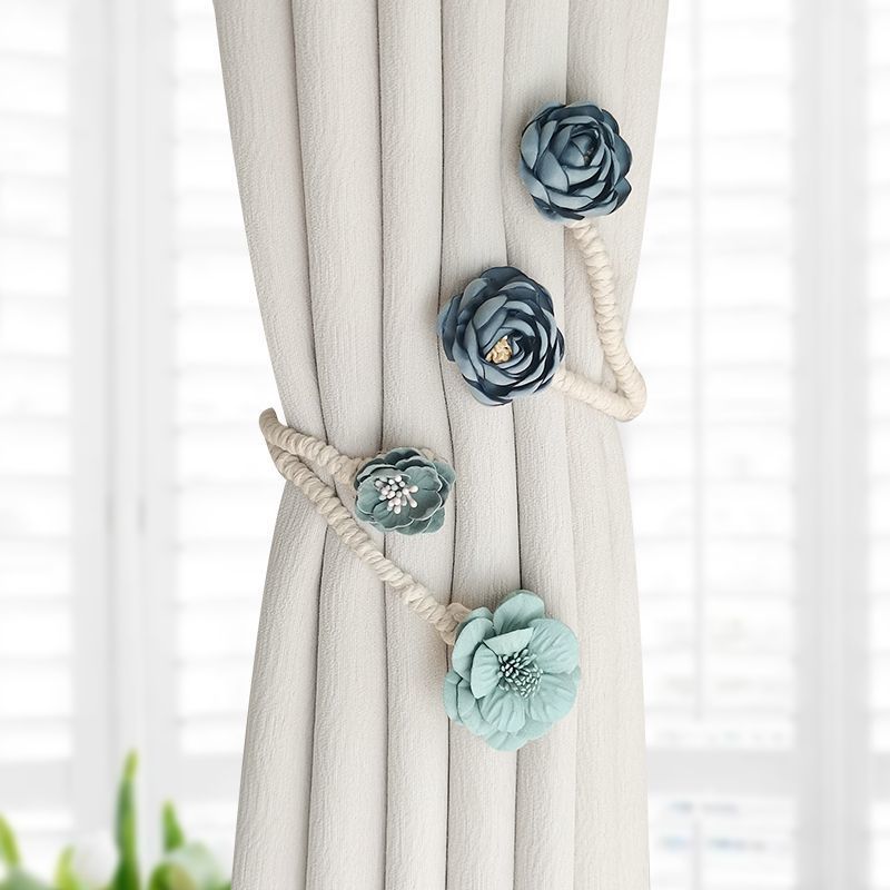 Flexible Twist Bough Flower Curtain Tiebacks