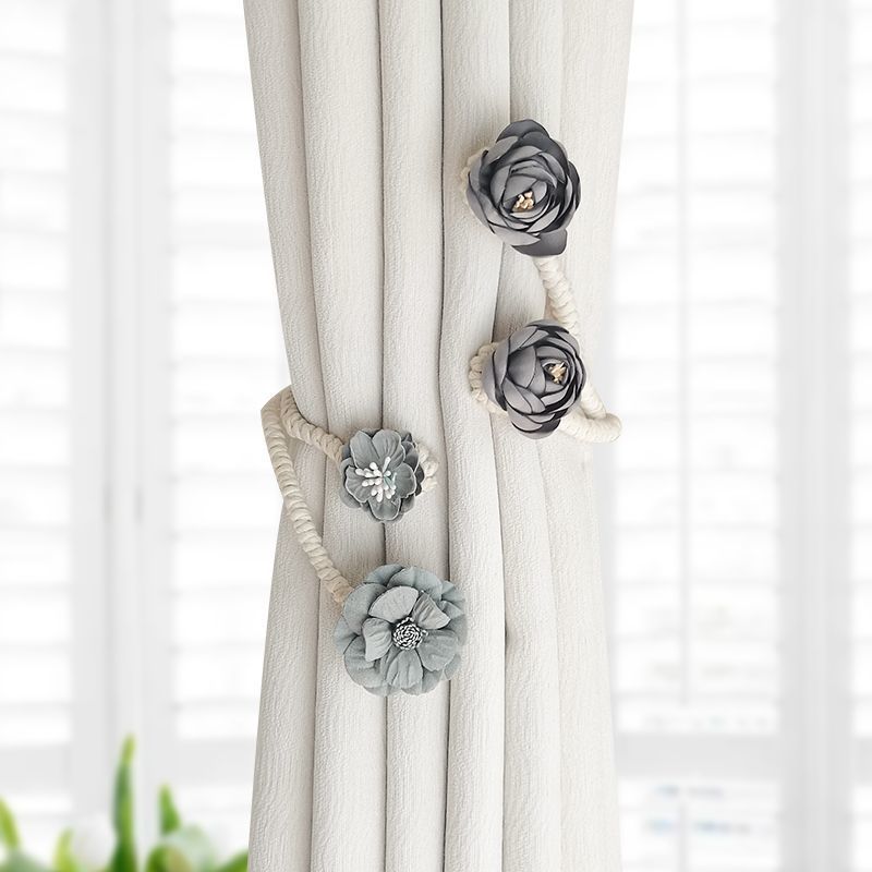 Flexible Twist Bough Flower Curtain Tiebacks
