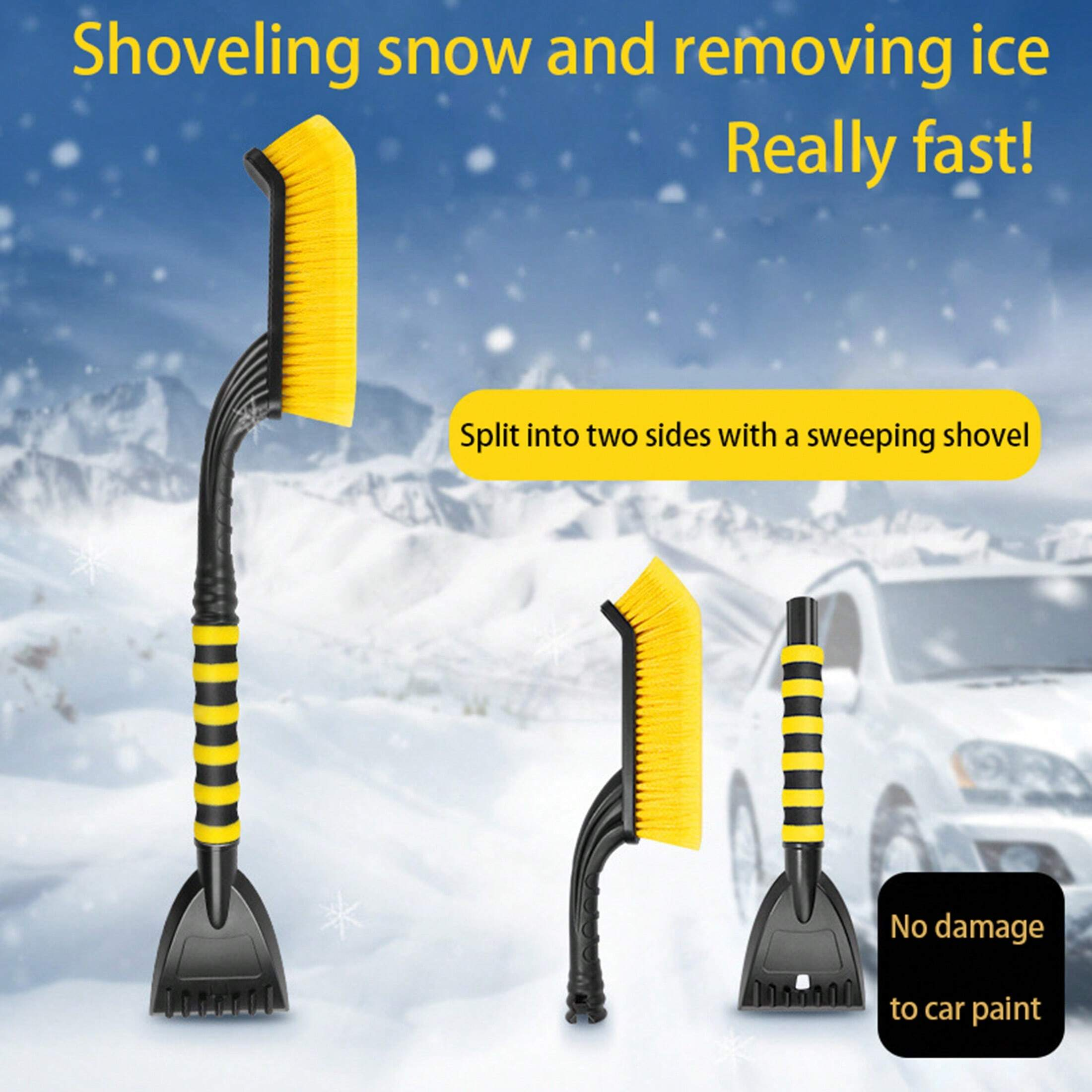 Two In One Snow Removal Brush Shovel