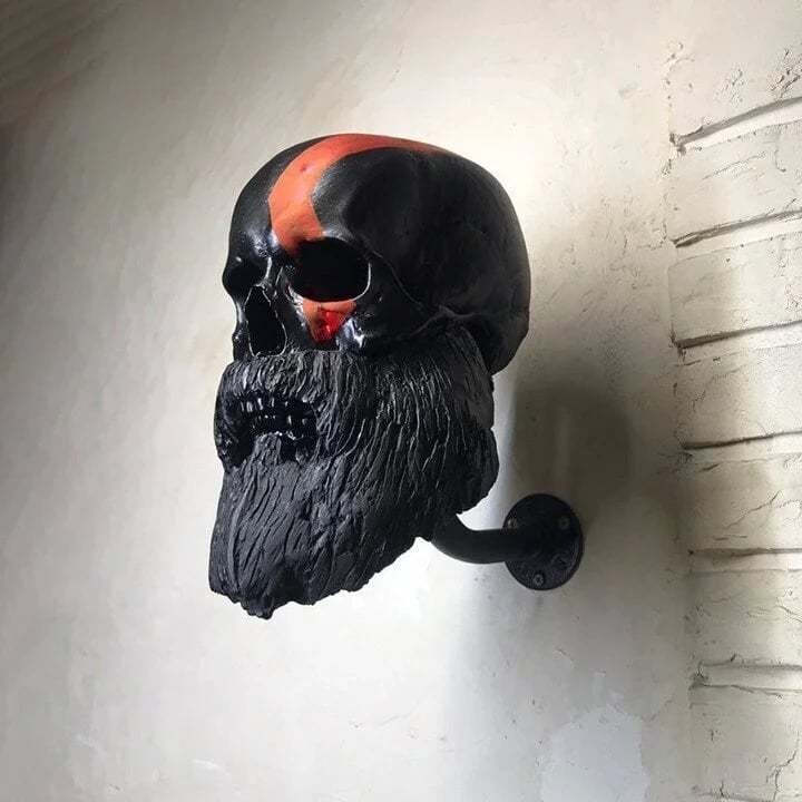 Motorcycle Skull Helmet Holder 