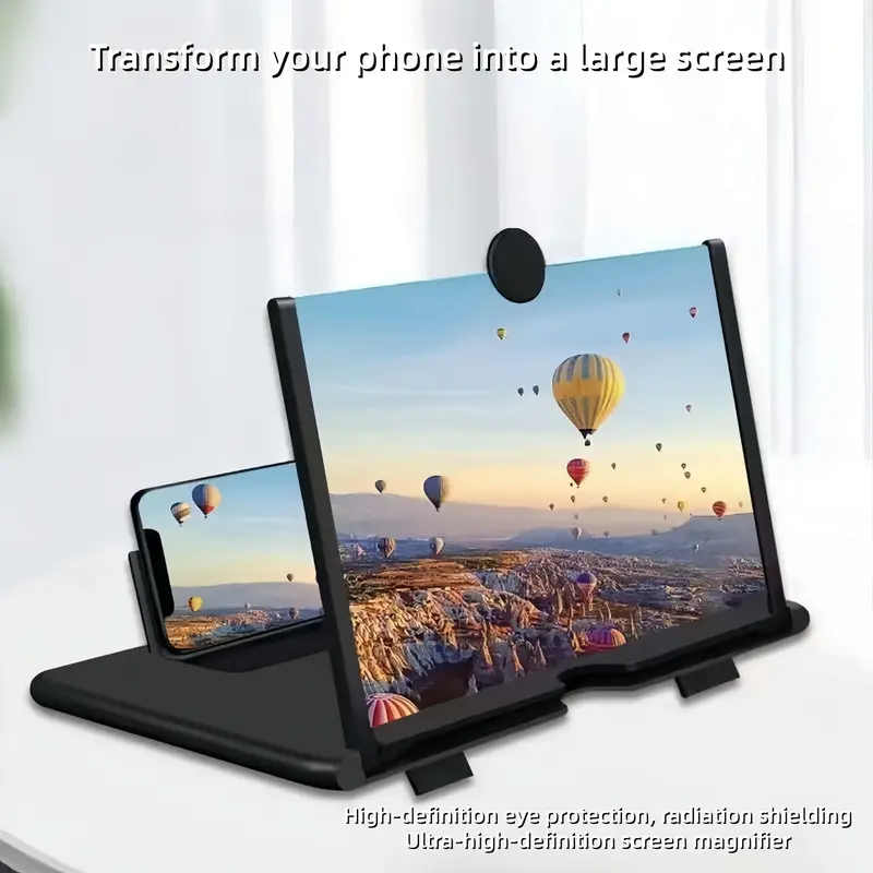 12"Mobile Phone Magnifier - Ultra-HD Screen Magnifier for Easy TV Viewing, Orientation for Landscapes Use Eye Protection Full-Screen Mobile Phone Magnification
