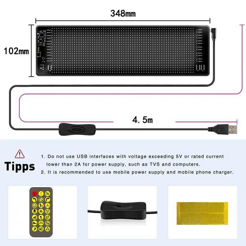 Colorful Eye Lamp Soft Screen for Car Windows