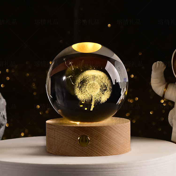 3D space sphere with light base