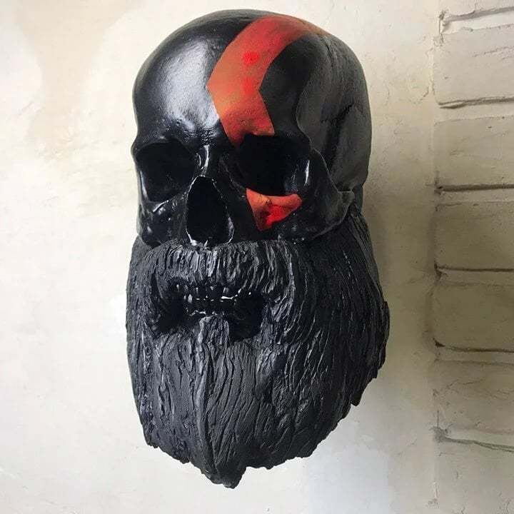 Motorcycle Skull Helmet Holder 
