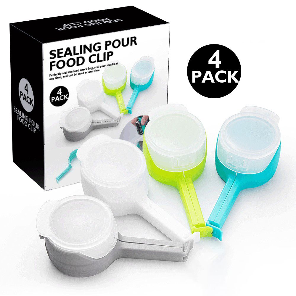 Snack Sealing Clips with Pour Spouts