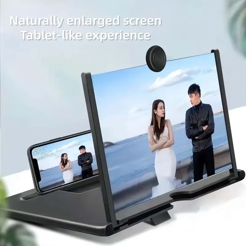 12"Mobile Phone Magnifier - Ultra-HD Screen Magnifier for Easy TV Viewing, Orientation for Landscapes Use Eye Protection Full-Screen Mobile Phone Magnification