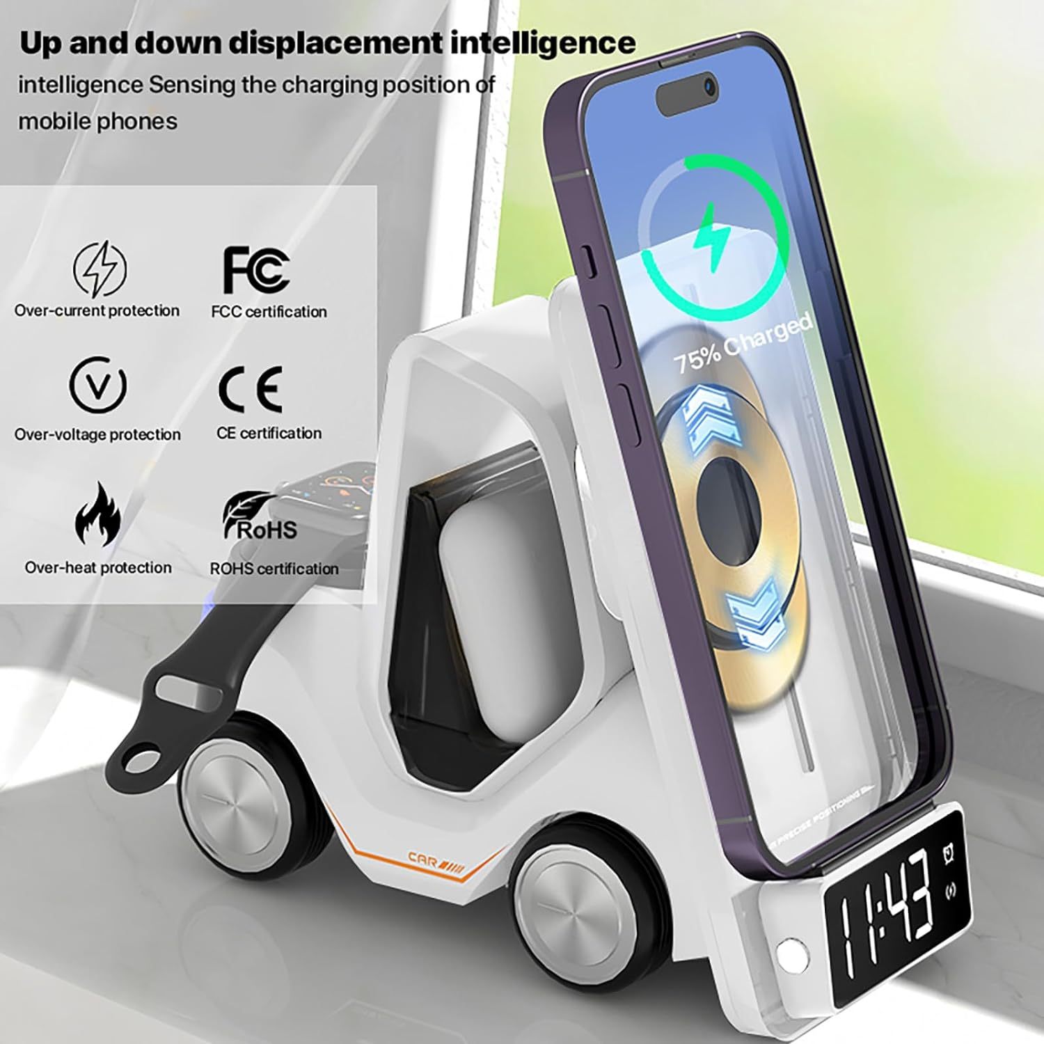 Creative forklift design-5-in-1 wireless charging station