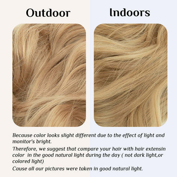 Sand blonde hair extensions