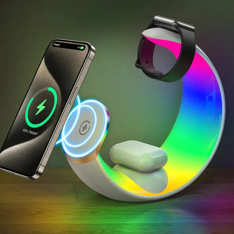 4 in 1 Magnetic Charger & RGB Light for Apple&Android