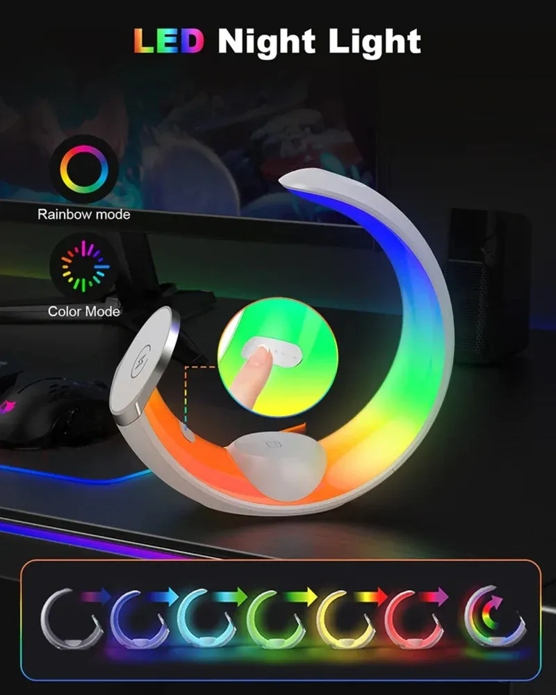 4 in 1 Magnetic Charger & RGB Light for Apple&Android