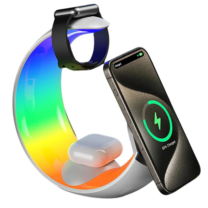 4 in 1 Magnetic Charger & RGB Light for Apple&Android