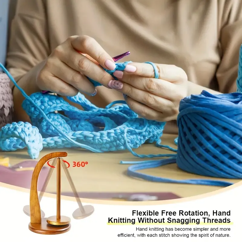 Magnetic rotating yarn spool holder