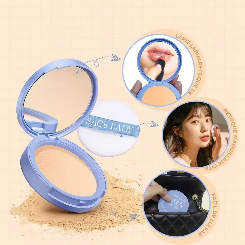 Sace Lady Base De Maquillaje Polvo Compacto Fijador Matte