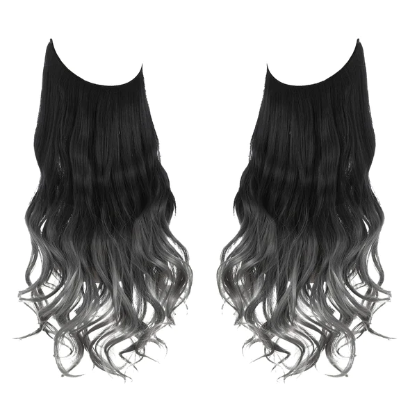 Black to Gray Hair Extensions