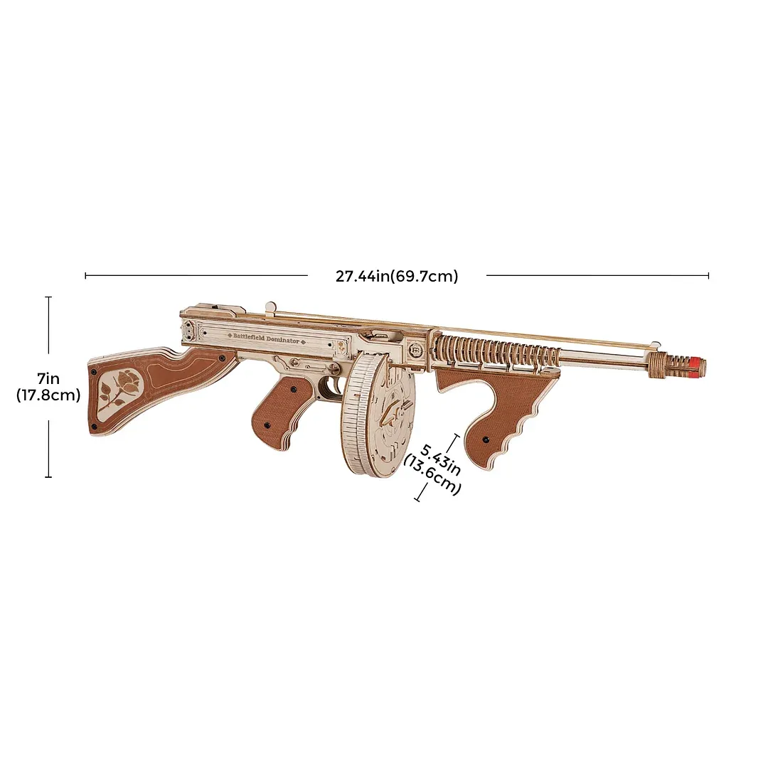 Thompson Submachine Gun Toy 3D Wooden Puzzle