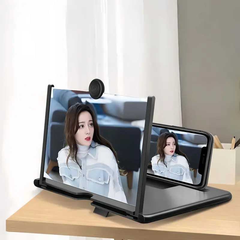 12"Mobile Phone Magnifier - Ultra-HD Screen Magnifier for Easy TV Viewing, Orientation for Landscapes Use Eye Protection Full-Screen Mobile Phone Magnification