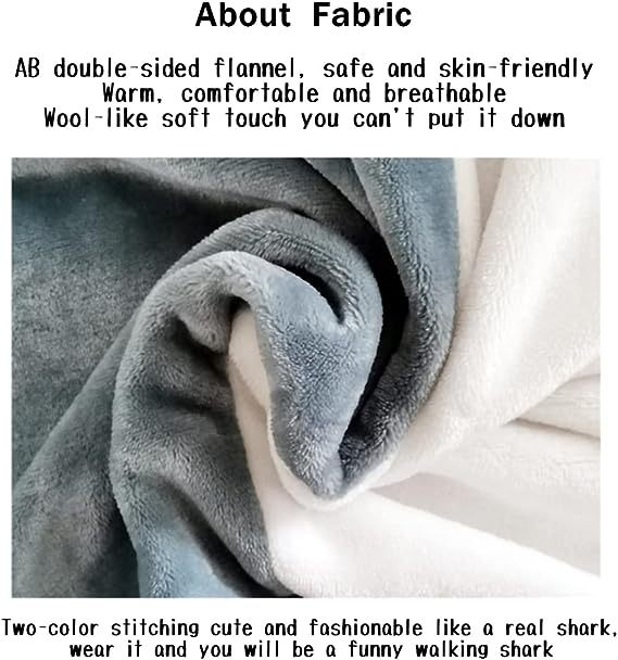 Super Soft Flannel-Shark One Piece Pajamas