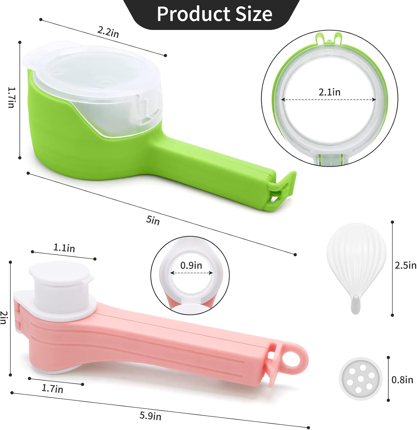 Snack Sealing Clips with Pour Spouts
