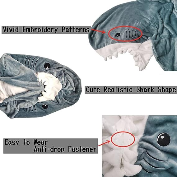 Super Soft Flannel-Shark One Piece Pajamas