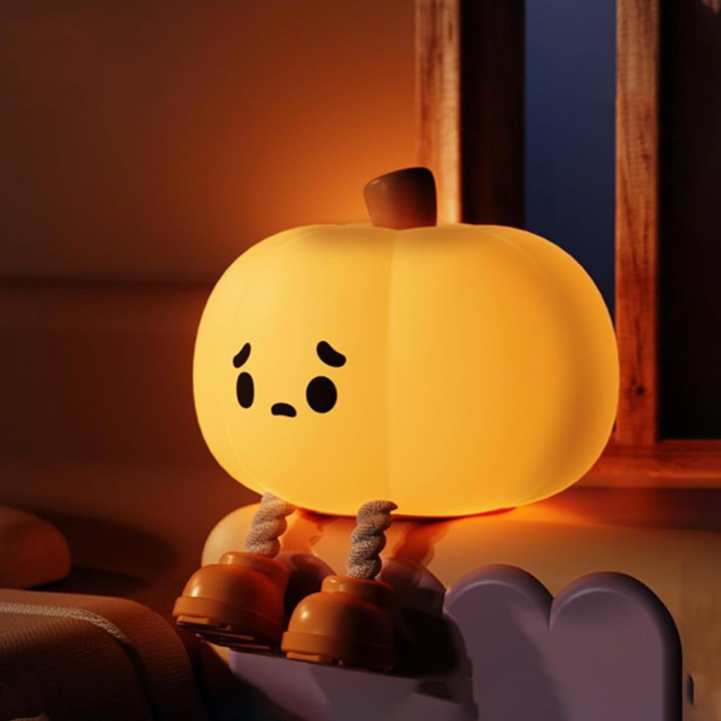 A Cute Silicone Pumpkin Night Light