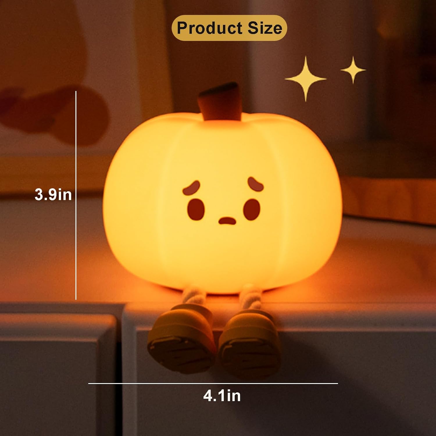 A Cute Silicone Pumpkin Night Light