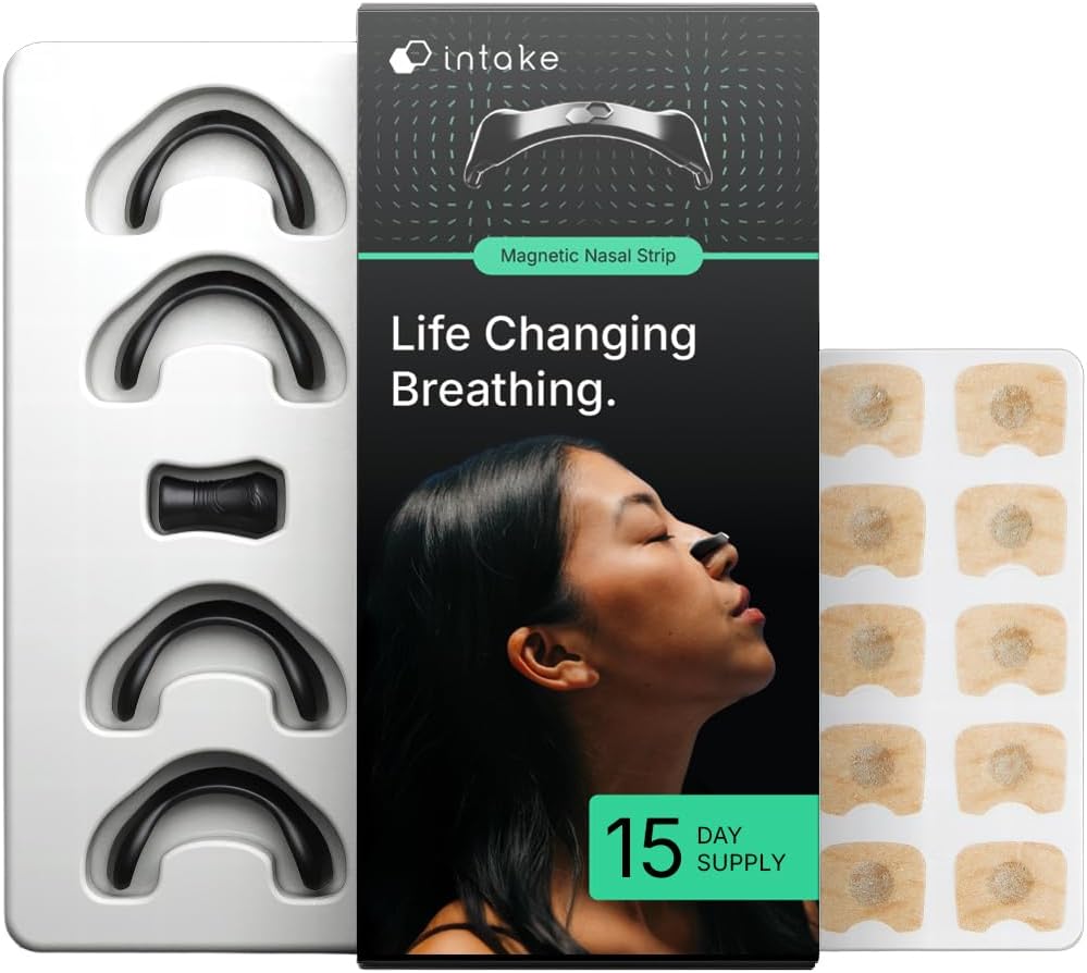 Intake Breathing Magnetic Nasal Strip Starter Kit and 15 Day Supply Ex