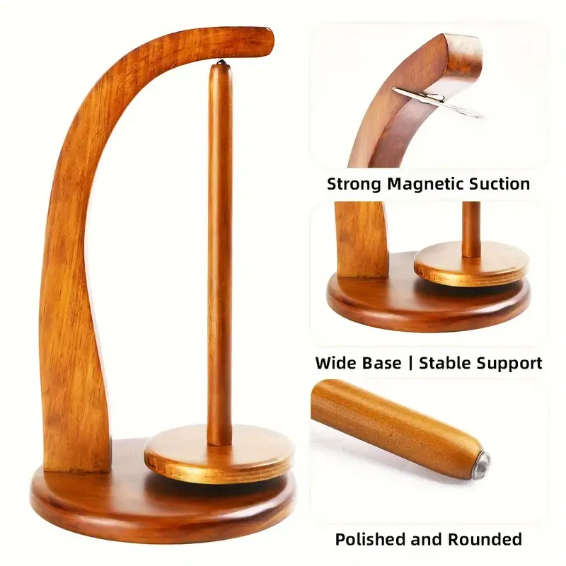 Magnetic rotating yarn spool holder