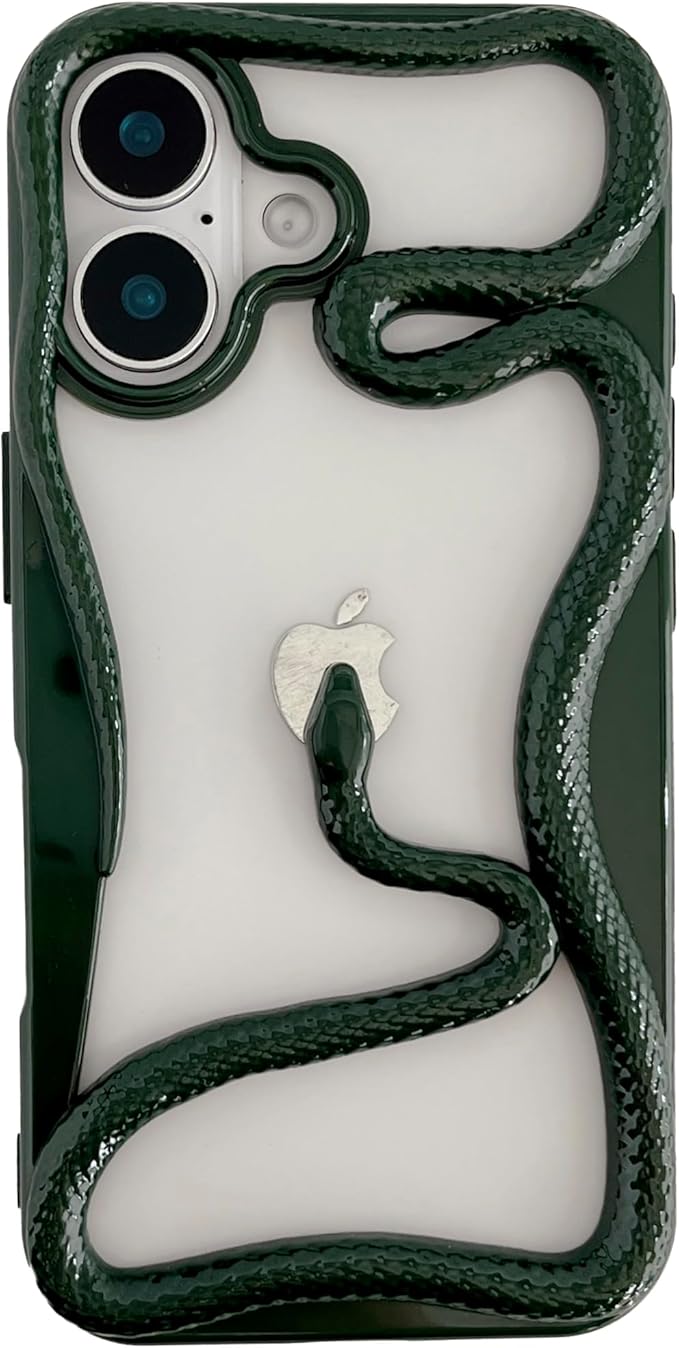 Matte & Glossy Snake Pattern iPhone Case