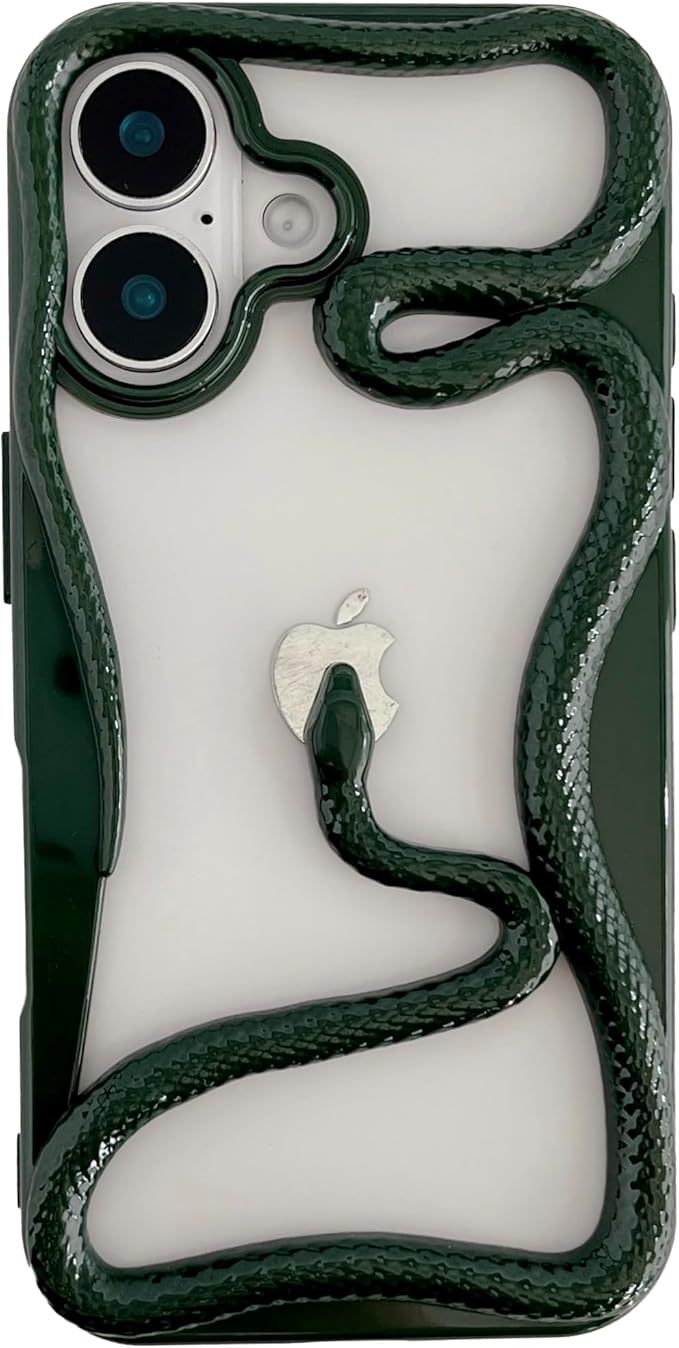 Matte & Glossy Snake Pattern iPhone Case