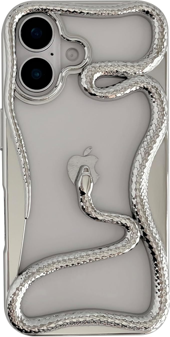 Matte & Glossy Snake Pattern iPhone Case