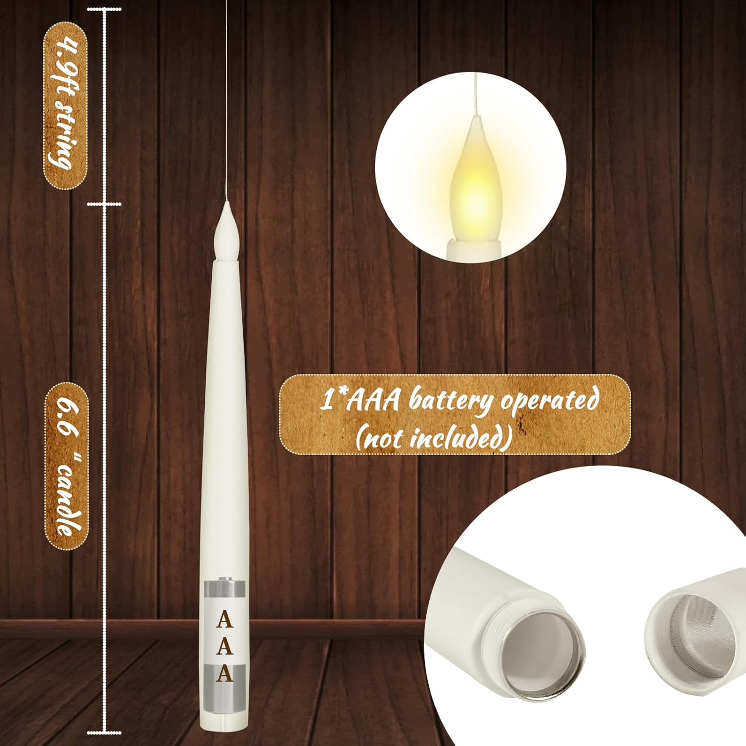 Halloween Decorations-Floating Candles with Wand