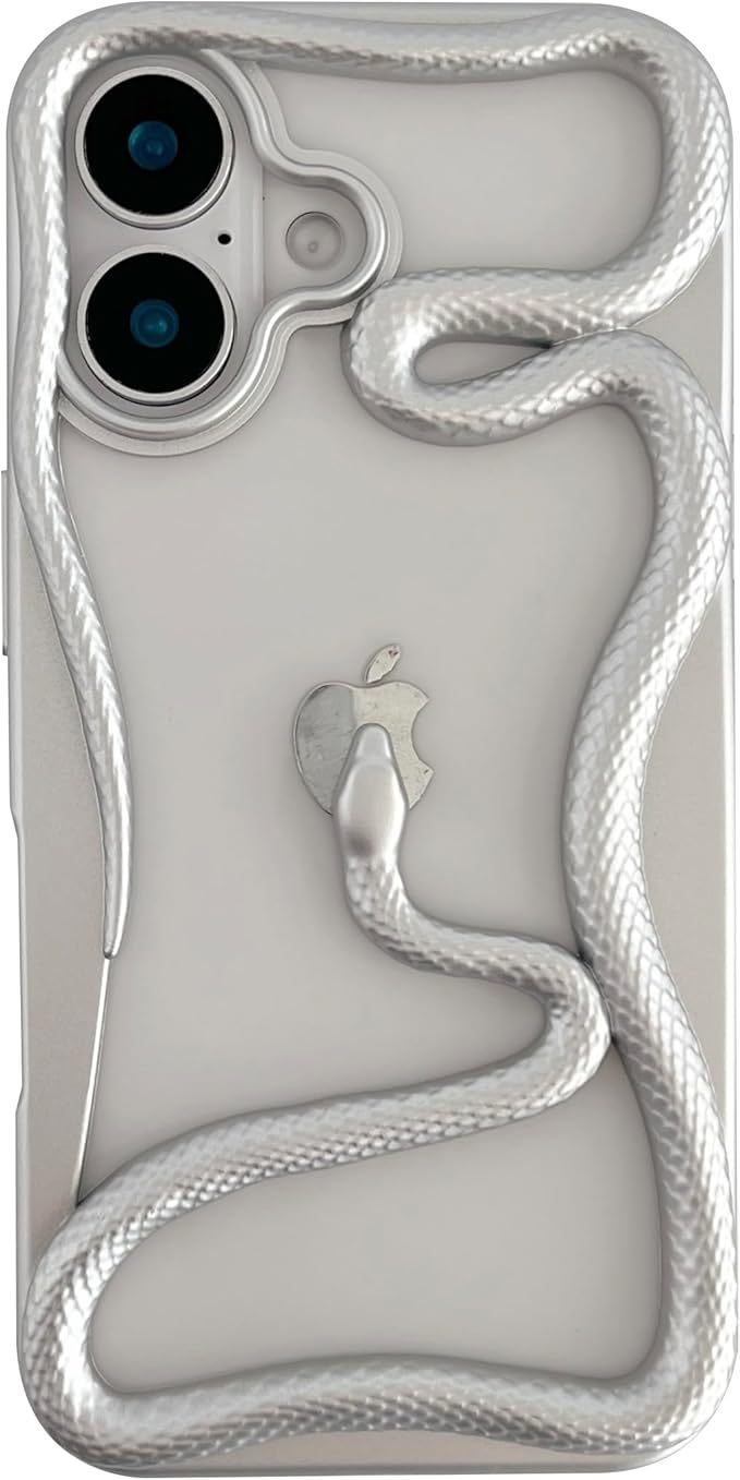 Matte & Glossy Snake Pattern iPhone Case