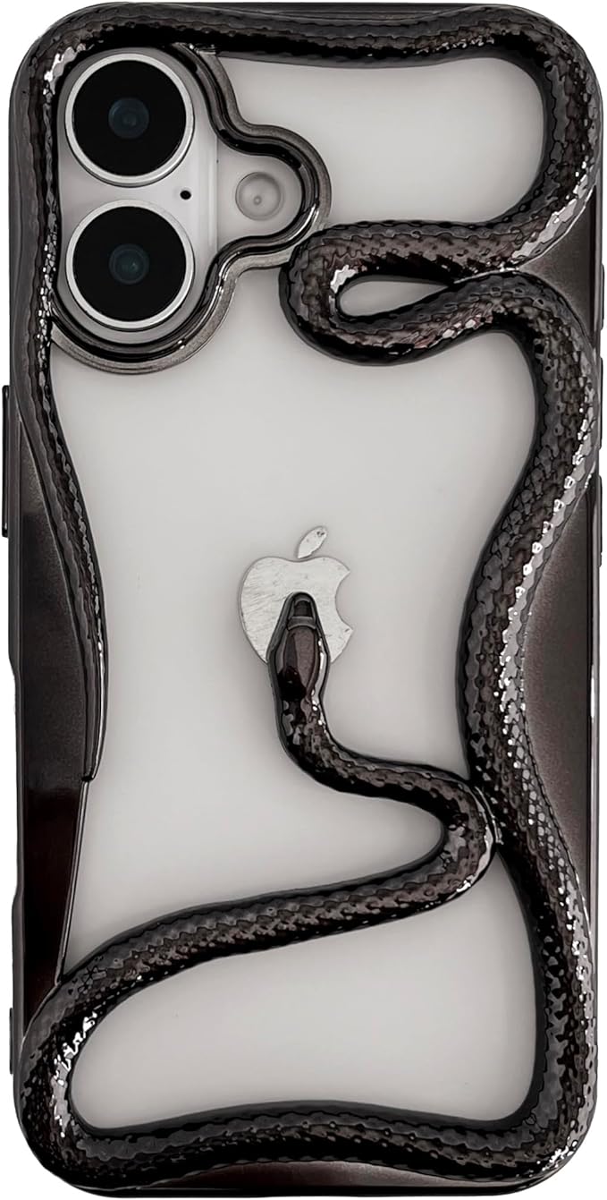 Matte & Glossy Snake Pattern iPhone Case