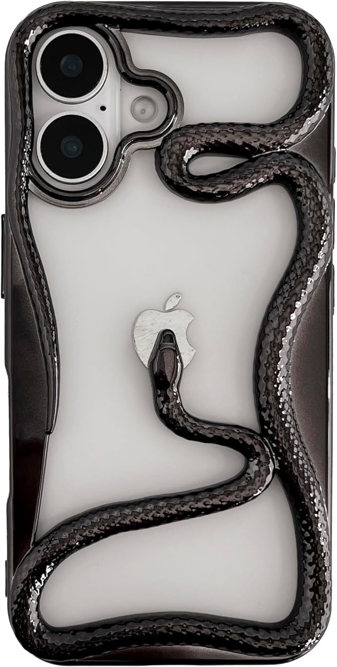 Matte & Glossy Snake Pattern iPhone Case