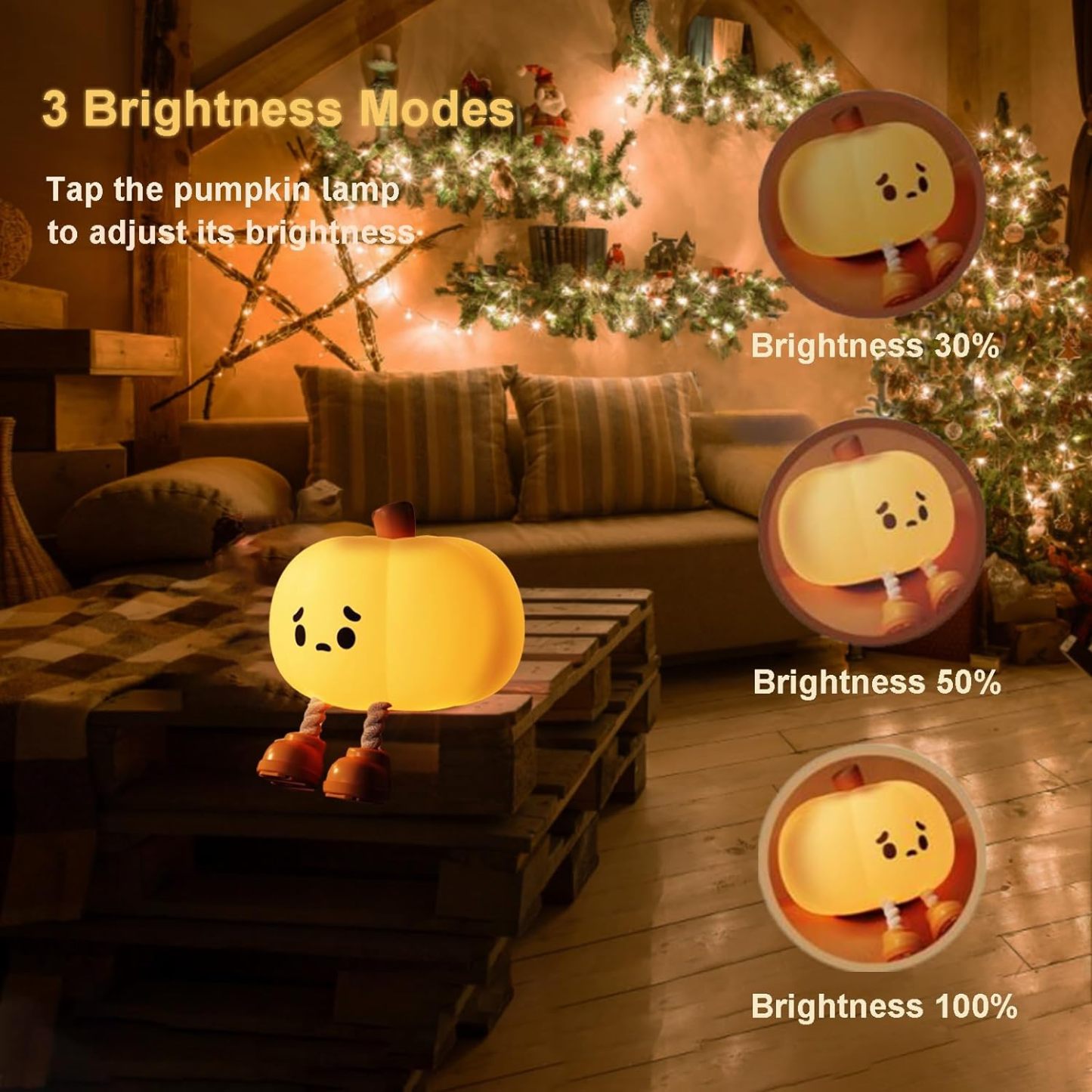 A Cute Silicone Pumpkin Night Light