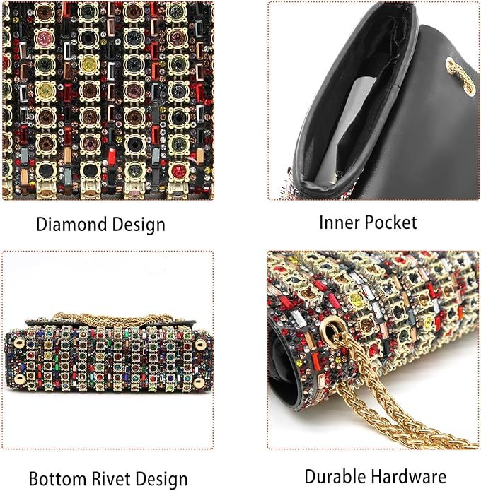 Rhinestone Evening Clutch Purse
