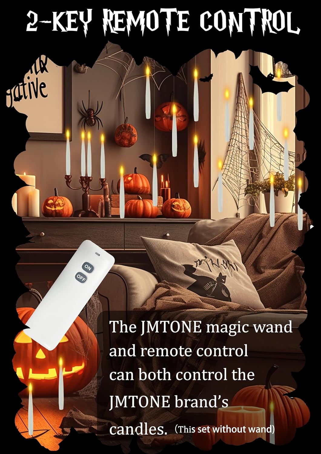 Halloween Decorations-Floating Candles with Wand