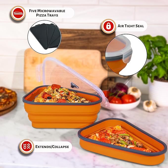 Reusable pizza storage containers
