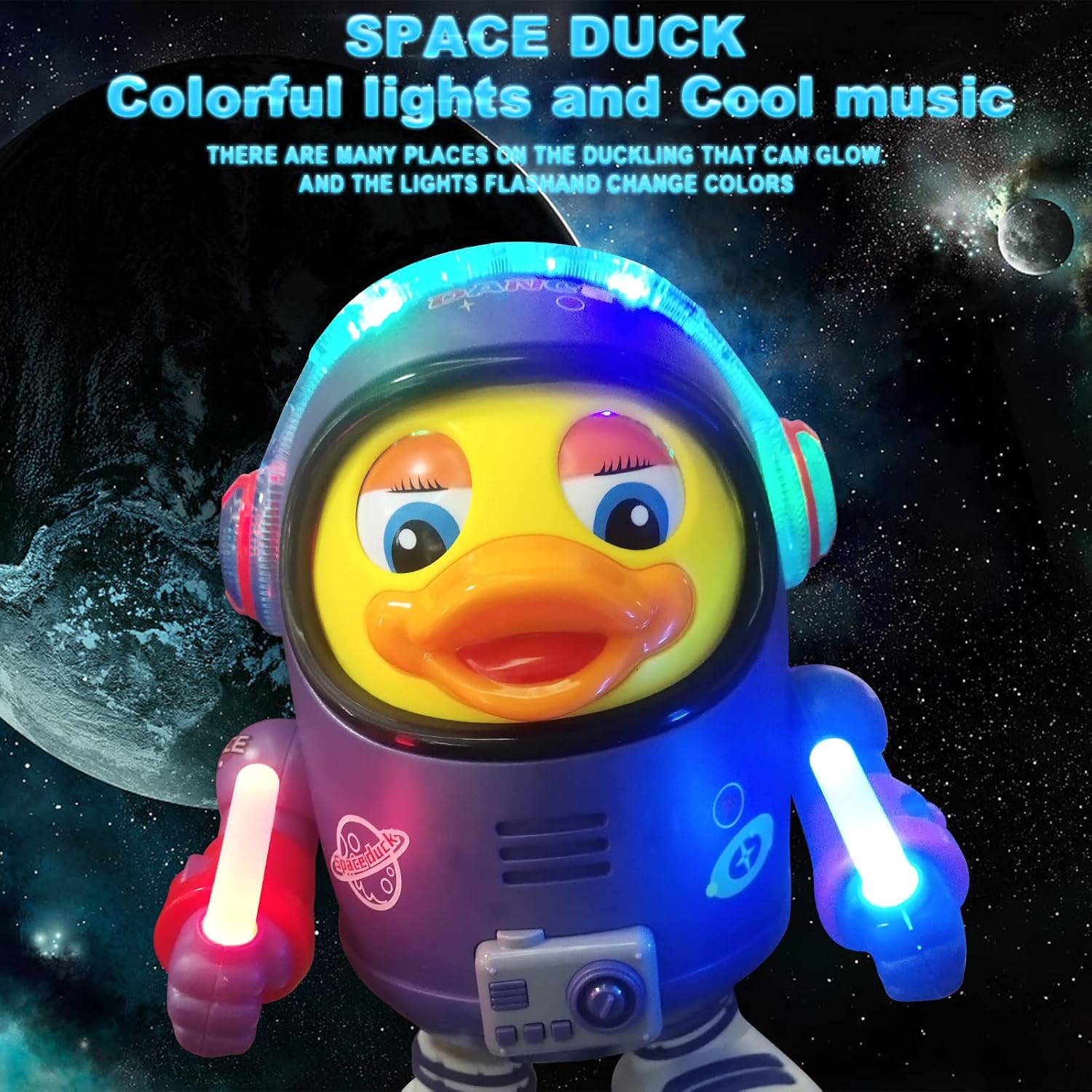 Dancing Space Duck Toy for Kids with Music