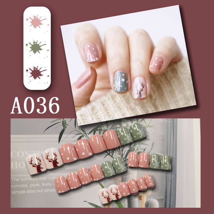 Christmas Pattern Nails-A036