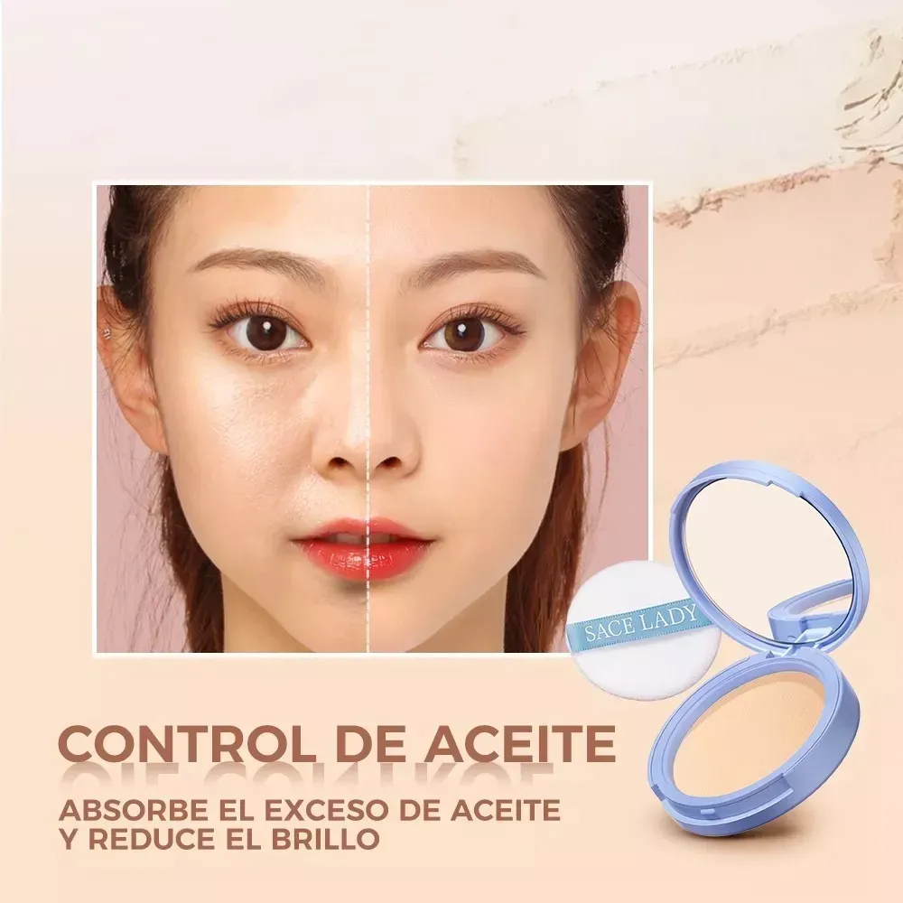 Sace Lady Base De Maquillaje Polvo Compacto Fijador Matte