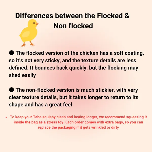 Handmade Chicken Taba Squishy Toy