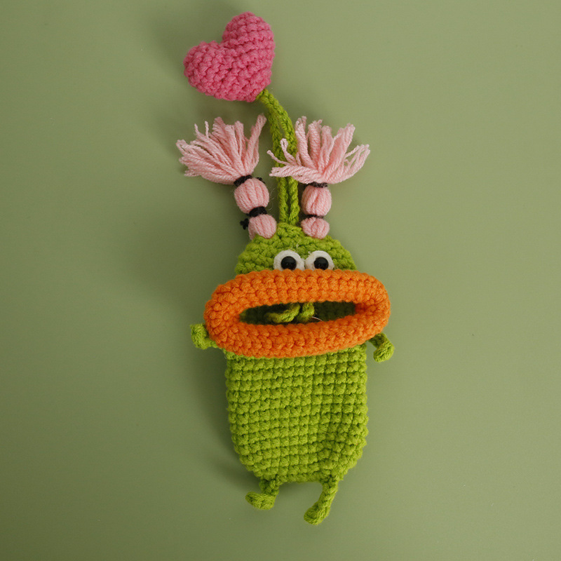 Cartoon thick-lipped monster key bag