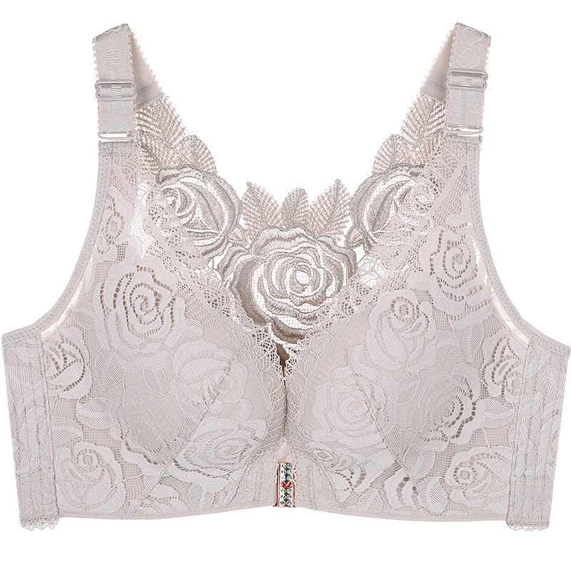 FitMe Rose Embroidery Front Closure Wirefree Bra