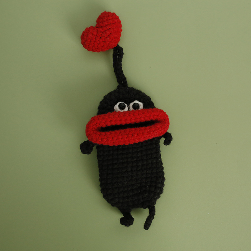Cartoon thick-lipped monster key bag