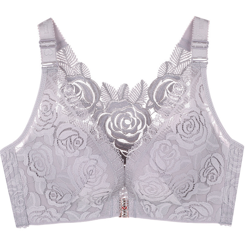 FitMe Rose Embroidery Front Closure Wirefree Bra