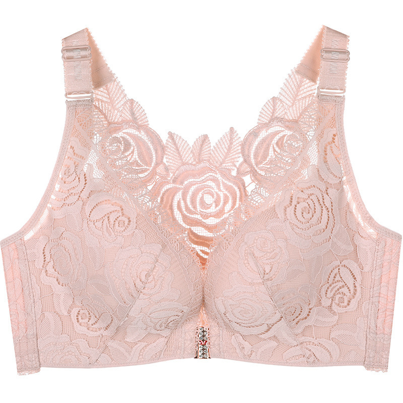 FitMe Rose Embroidery Front Closure Wirefree Bra